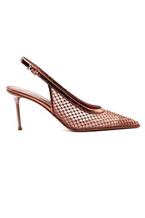 Slingback Greta in mesh e pelle color bronzo SERGIO LEVANTESI | GRETA6MARRONE